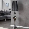 Stehlampe 160cm Klassisch edel mit Schalter Schwarz Wohnzimmer