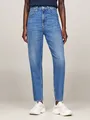 Tapered-fit- "High waist - Mom- Tapered", Gr. 30 - Länge 28, Denim Medium Länge 28