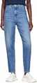 Tommy Jeans Damen Jeans Hose Mom Jeans Tapered Fit, Blau (Denim Medium), 30W/28L