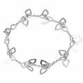 Armband 925 Sterling Silber 20cm Designer Herz in Herz Kette Damen Armbandkette