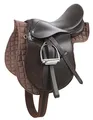 Covalliero Sattelset, Haflinger, braun, 17,5 Zoll, Kammerweite Sattel 34,5cm, Länge Sattelgurt 125cm, bequem, gute Passform, inkl. Sattel und Satteldecke
