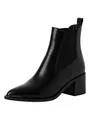 Tamaris Damen Chelsea mit Blockabsatz Leder, schwarz, 37 EU
