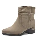 Jana Damen Stiefeletten mit Absatz Vegan Kleiner Absatz, Grau (Taupe Wildleder), 39 EU