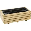Siena Garden Blumenkasten, Schwarz, Kiefer, Holz, Textil, Kiefer, 80x28x40 cm, stabil, wetterbeständig, Gartenzubehör, Hochbeete
