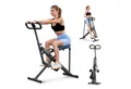 MERACH Bauchtrainer Fitnessgerät für Zuhause, Bauchmuskeltrainer, Rückentrainer (3 einstellbare Widerstandsbänder, bis 158 kg belastbar, klappbar, Platzsparend, verstellbarem Sitz, Armlehne und Lenker, LCD-Monitor), Kniebeugentrainer, Heimtrainer, Bauchtrainer für Ganzkörpertraining