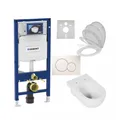 Geberit Duofix Basic Vorwandelement Drückerplatte WC spülrandlos Paket Sanitär
