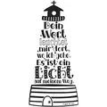 Rayher Hobby 29116000 Holzstempel Leuchtturm, 5 x 10 cm, Textstempel für Einladungen bei Hochzeit, Taufe, Kommunion, Konfirmation, Butterer Schrift-Stempel, Braun