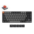 Keychron K3 Version 3 Drahtlose mechanische Tastatur, Bluetooth/USB-C, RGB LED, Hot-swap, QMK/VIA Programmierbare Makros, ABS Keycaps, für Mac/Windows, Low Profile 2.0 Red Switch