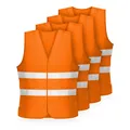 FLEXEO Warnwesten EN ISO 20471 Sicherheitsweste Reflektorweste KFZ PKW, orange
