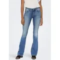 ONLY Bootcut-Jeans ONLBLUSH – Bootcut-Jeans mit ausgestelltem Bein bootcut fit, modisch, Denim, Baumwollmischung blau XL (42)