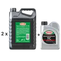 Meguin Sägekettenoel 10 Liter  Haftöl Kettenöl 2x 5 Liter + 1 Liter 2Takt Öl