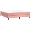 Boxspringbett Mit Matratze Rosa 180x200 Cm Samt Vidaxl