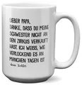 XL Tasse Papa Geschenk Vatertag von Tochter Vater Geburtstag Kaffeetasse Mann