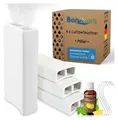 BonAura® Luftbefeuchter Heizung Keramik I Haken & Duftöl [4er Spar-Set, 400ml] I Wasserverdunster für Heizkörper mit Duft I Verdunster & Befeuchter Wasser Behälter