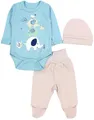 TupTam Langarmbody Baby Mädchen Jungen Bekleidungsset Langarmbody Hose Mütze mit Spruch