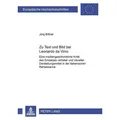Zu Text und Bild bei Leonardo da Vinci von Jörg Bittner / Peter Lang / Taschenbuch