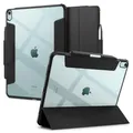 Spigen Ultra Hybrid Pro Hülle für iPad Air 13 Zoll 8. M4 / 7. M3 / 6. Generation M2 (2026/25/24) mit Stifthalter Auto Schlaf/Wach Funktion Transparenter Rückseitenschale Veganes Veloleder - Schwarz