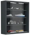 VCM Glasvitrine hängend | Vitrine Glas mit ESG-Sicherheitsglas | Maße: H. 40 x B. 37 x T. 10 cm| Hängevitrine Glas | Modern und platzsparend | Glas Vitrinenschrank - Agisa S