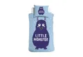 Little Monster Kinderbettwäsche Renforcé Bettwäsche 135x200 cm Little Monster blau, Renforcé, 2 teilig, Monster Kuschelbettwäsche Geschenke fürKinder Mädchen sale sommer