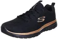 Skechers Damen Graceful Get Connected Trainers, Black Mesh/Rose Gold Trim, 40 EU