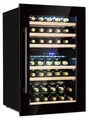 Klarstein Weinkühlschrank 2 Zonen, 132L Getränkekühlschrank, Kleiner Einbau-Weinschrank Schmal, Wein-Kühlschrank mit Glastür, Outdoor Flaschenkühlschrank, Wine Fridge 5-22°C, 35 Flaschen