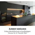 Klarstein - Weinkühlschrank 2 Zonen, 132l Getränkekühlschrank, Kleiner Einbau-weinschrank Schmal, Wein-kühlschrank Mit Glastür, Outdoor Flaschenkühlschrank, Wine Fridge 5-22°c, 35 Flaschen