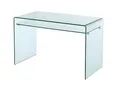 Vente-Unique-Schreibtisch mit 1 Ablage - Glas - STILEOS