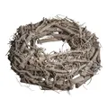 Weidenkranz weiß gewischt 30cm ø, Höhe 8cm Türkranz Tischkranz Deko Holz Kranz