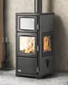 Teba Therm Kaminofen Kaminofen Backfach Herdplatte Panoramakamin TKS 19