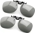 PRECORN 2er Set 3D Brille Clip-On für Brillenträger - Passive 3D-Brille für Cinema 3D kompatibel mit LG, Philips, Panasonic, Toshiba, Grundig, RealD Kinos u. vielen weiteren passiven 3D-Fernsehern