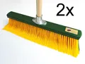 2x Krallenbesen Hof & Garten Exklusiv 45cm,  Holzstiel 140 cm - Mengenrabatt