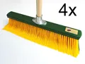 4x Krallenbesen Hof & Garten Exklusiv 45cm,  Holzstiel 140 cm - Mengenrabatt