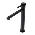 doporro Design Armatur in Schwarz matt Waschbeckenarmatur praktischer Einhebelmischer 30,5 cm hoch Waschtischarmatur
