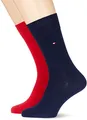 TOMMY HILFIGER Herrensocken Doppelpack rot/dunkelblau Größe 39-42