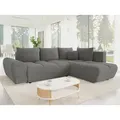 MIRJAN24 Ecksofa Forest, mit Schlaffunktion und Bettkasten, 290x183x85 cm, Ausziehmechanismus DL grau