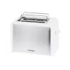Cloer Toaster 3211 | 2-Scheiben | 825W | Edelstahl/Weiß | Brötchenaufsatz | Krümelschublade | Nachhebevorrichtung