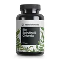 natural elements Bio Spirulina & Chlorella – 500 Tabletten – Zertifiziert Bio