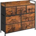 Boxxx Kommode, Braun, Schwarz, Metall, Holzwerkstoff, 7 Schublade(n) Schubladen, 98x85x28.5 cm, Typenauswahl, Beimöbel erhältlich, stehend, Wohnzimmer, Kommoden & Sideboards, Kommoden