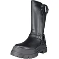 Buffalo Bikerboot Damen ASPHA BIKER BOOT HI schwarz Streetwear Kunstleder EU37 - Schwarz - 37