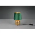 Trio R50821015 Sophia 1x40W Tischlampe | E14 - Kabelschalter, Gold, grün