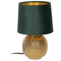 Tischleuchte Tischlampe SOPHIA Keramikfuss Stoffschirm grün max. 40W REALITY