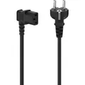 Hama Netzkabel für Kaltgeräte, 90° gewinkelt, 3-polig, Schutzkontakt, 5 m, Schw (5 m) (00223293)