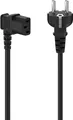 Hama Netzkabel für Kaltgeräte, 90° gewinkelt, 3-polig, Schutzkontakt, 5 m, Schw (00223293)
