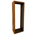 ESTEXO Kaminholzregal Brennholzregal Edelrost Feuerholzregal Rost Cortenstahl Holzregal Ablage Kaminholzständer Stapelregal (115x40x25 cm)
