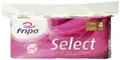 FRIPA 1040801 Toilettenpapier Select - 4-lagig, geprägt, hochweiß, 8 Rollen à 16