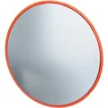 ECD Germany Verkehrsspiegel 45 cm mit Schwenkbare Halterung Rot Konvexspiegel