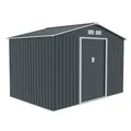 HATTORO S200 XXL Metall Gerätehaus Geräteschuppen Schuppen Gartenhaus Laube Grau