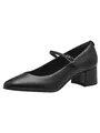 Tamaris Damen Pumps mit Blockabsatz Leder, schwarz, 38 EU