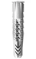 FISCHER Universaldübel UX 6 x 35 R, Schachtel mit 50 Nylondübeln, Allzweckdübel mit Rand, für optimalen Halt bei Befestigungen in Beton, Gipskarton, Kalksand-Lochstein uvm.