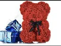 Rosenbär Herz 24cm Teddybär mit Rosen Geschenkbox ❤️ Valentinstag Deko